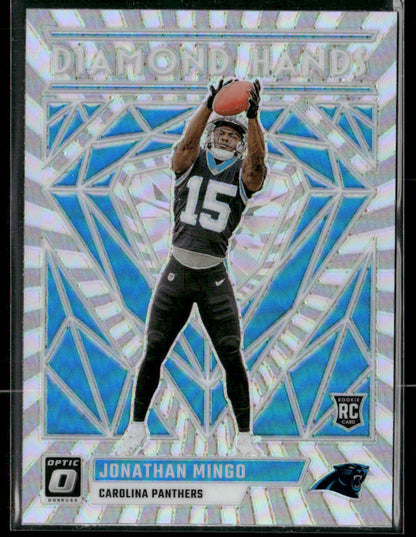 2023 Panini Donruss Optic Jonathan Mingo #DH-JM Diamond Hands Holo Rookie Card