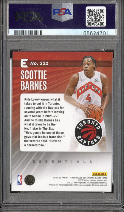 2021 Panini Chronicles Scottie Barnes #332 Pink PSA 10