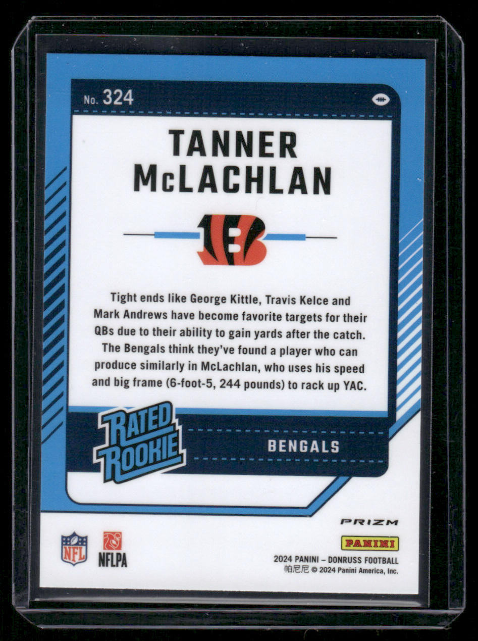 2024 Panini Donruss Tanner McLachlan #324 Optic Red Pandora Rated Rookie