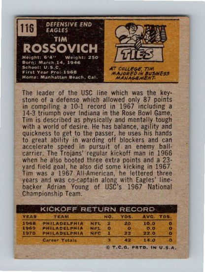 1971 Topps Tim Rossovich #116