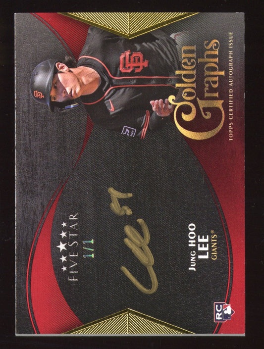 2024 Topps Five Star Jung Hoo Lee Golden Graphs Autograph 1/1 RC