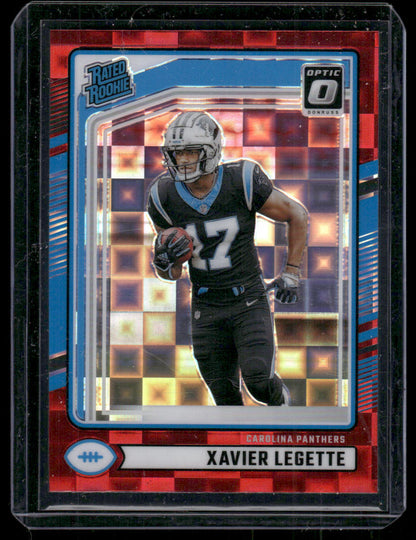 2024 Panini Donruss Xavier Legette #323 Optic Red Pandora Rated Rookie