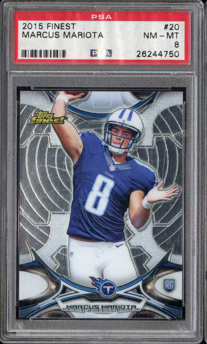 2015 Finest Marcus Mariota #20 PSA 8