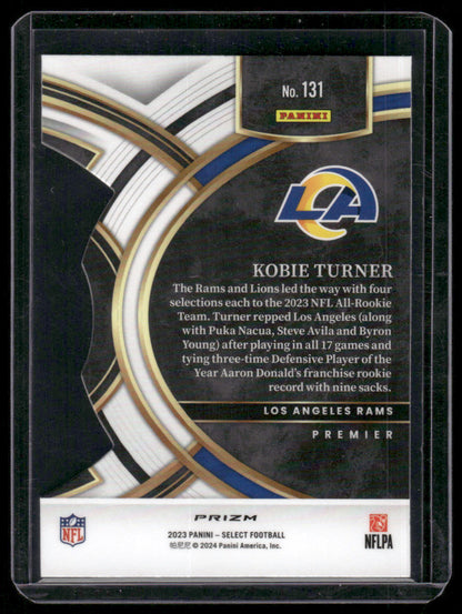 2023 Panini Select Football Kobie Turner #131 RC