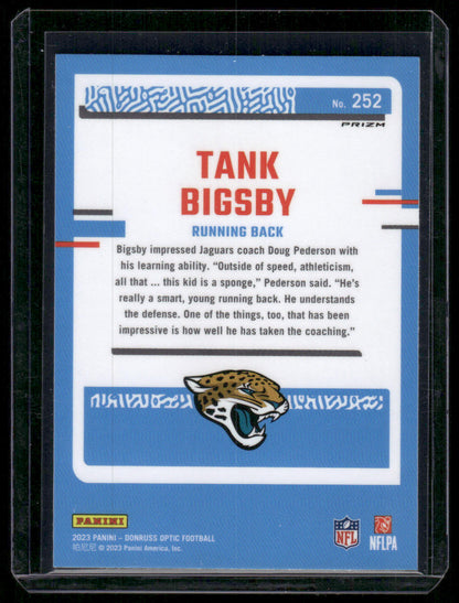 2023 Panini Donruss Optic Football Tank Bigsby #252 Holo Prizm Rated Rookie