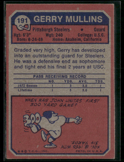 1973 Topps Gerry Mullins #191