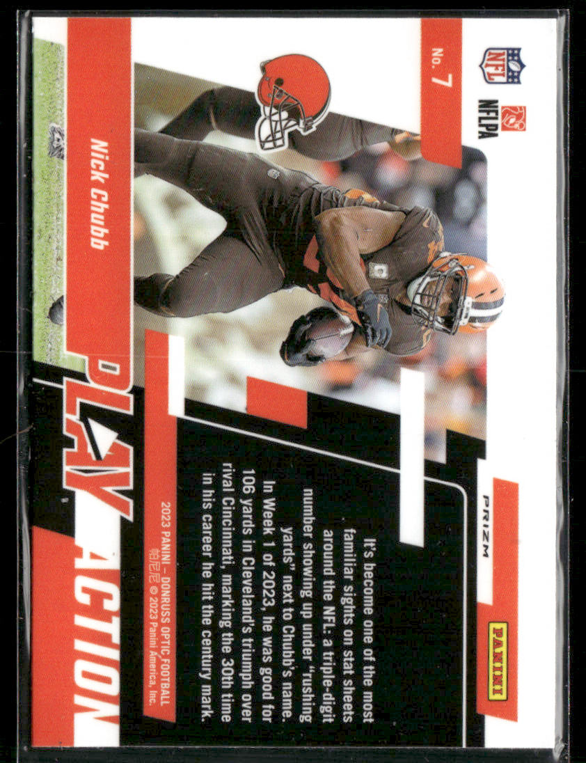 2023 Panini Optic Nick Chubb #7 Action