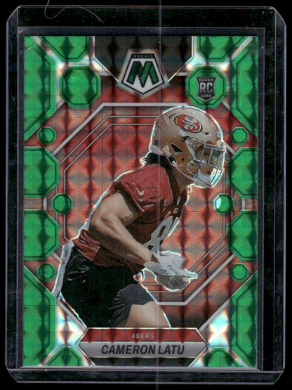 2023 Panini Mosaic Cameron Latu #295 Green