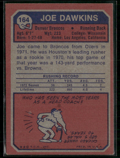 1973 Topps Joe Dawkins #164