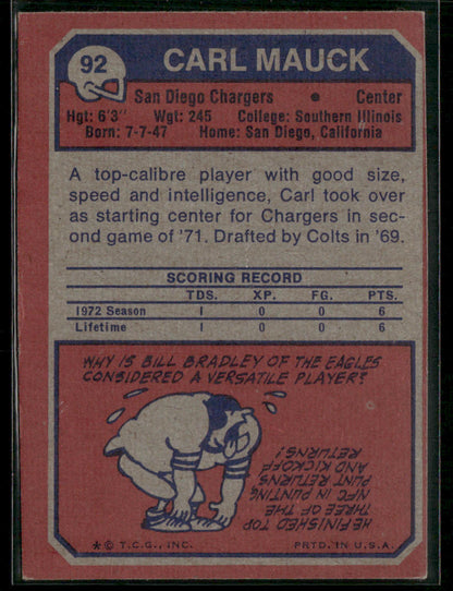 1973 Topps Carl Mauck #92