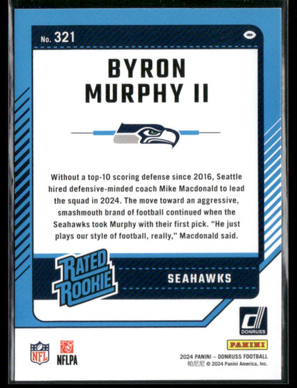 2024 Panini Donruss Byron Murphy II #321