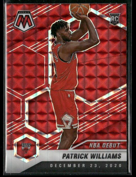 2020-21 Panini Mosaic Patrick Williams #267 Red Mosaic NBA Debut