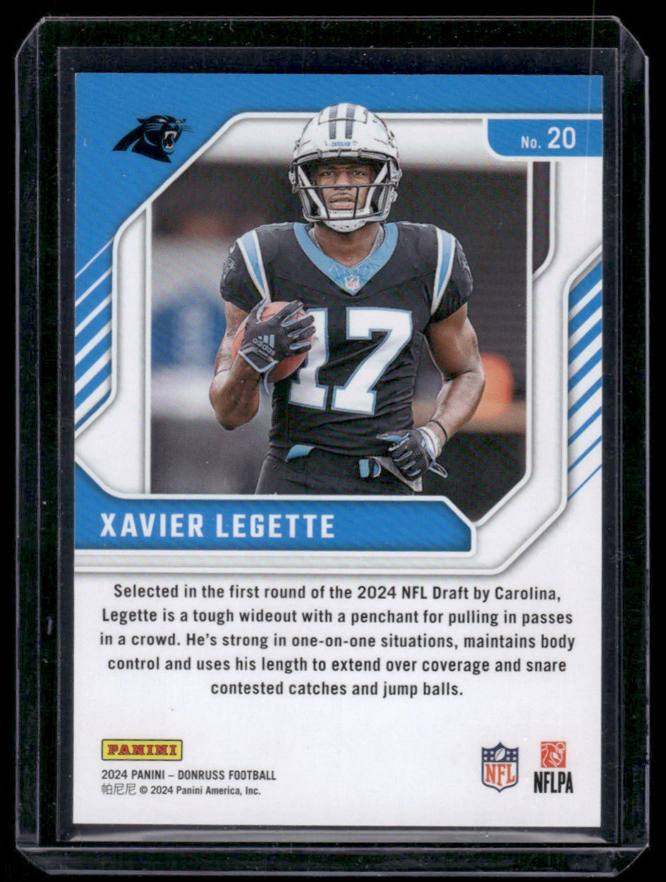 2024 Panini Donruss Xavier Legette #20 Elite Series Rookies