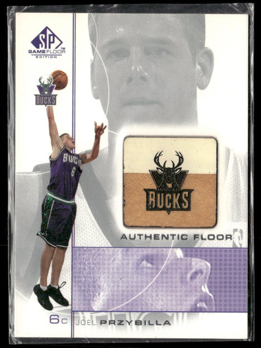 2001 SP Game Floor Edition Joel Przybilla #6c Authentic Floor Relic