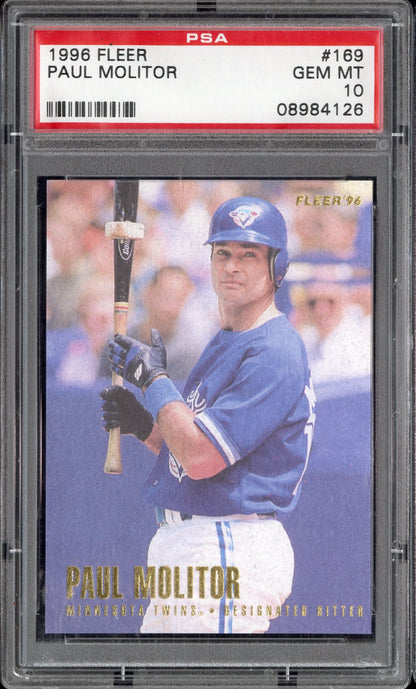 1996 Fleer Paul Molitor #169 PSA 10