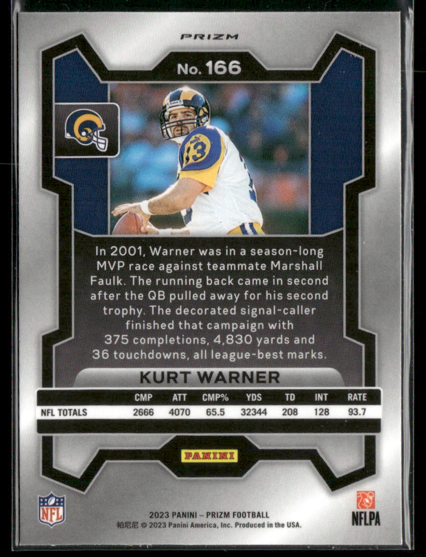 2023 Panini Prizm Kurt Warner #166 Orange Lazer