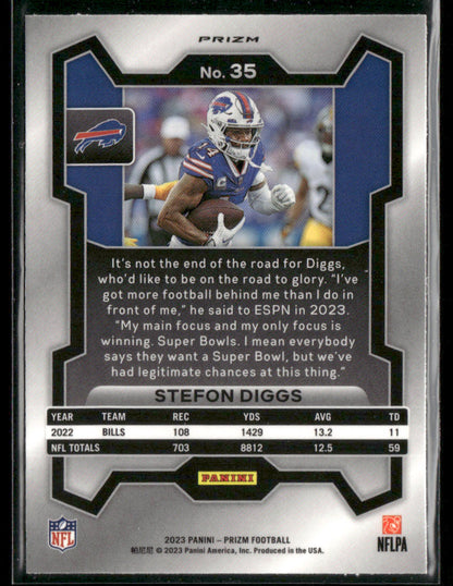 2023 Prizm Stefon Diggs #35 Orange Lazer