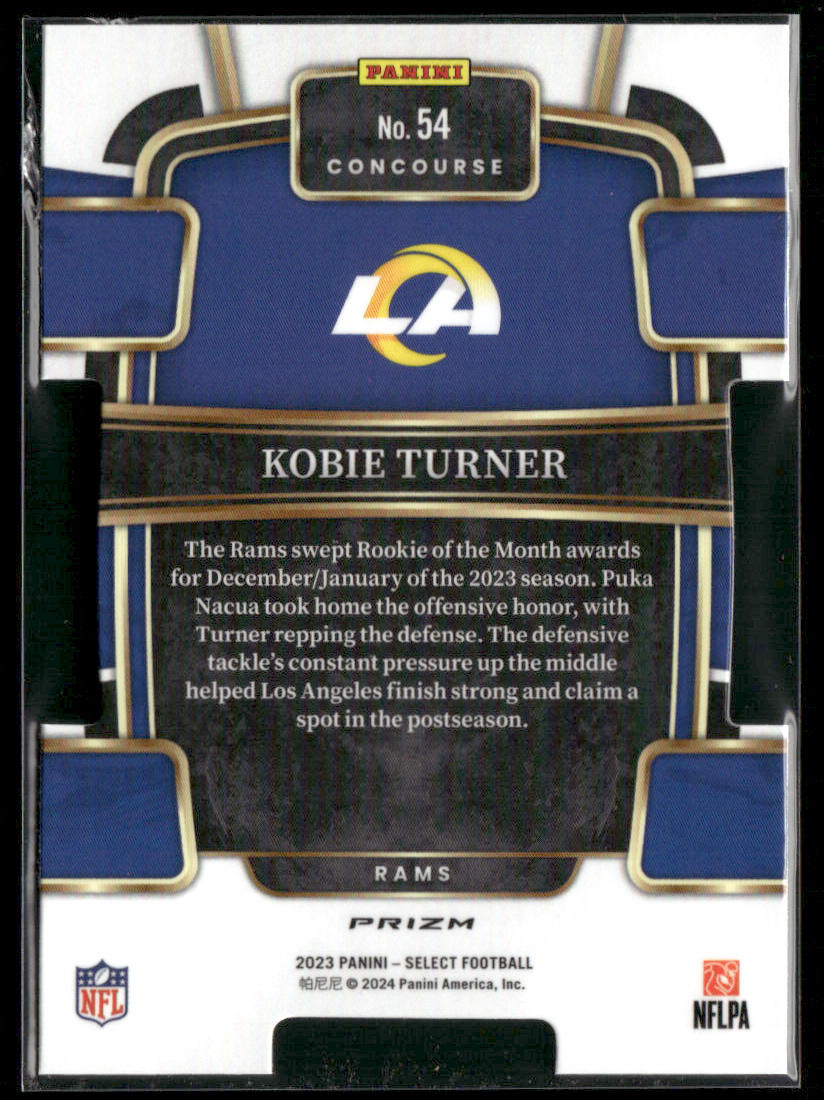 2023 Panini Select Kobie Turner #54 Die Cut RC