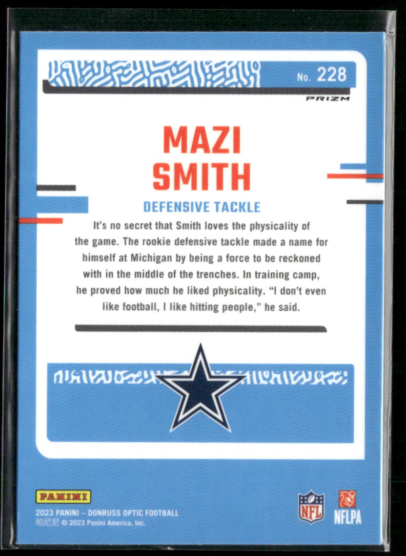 2023 Panini Donruss Optic Mazi Smith #228 Rated Rookie