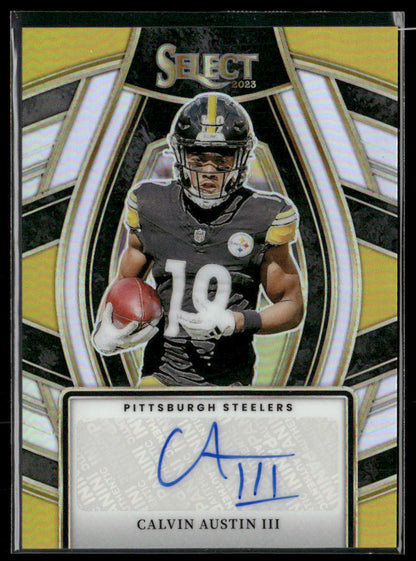 2023 Panini Select Calvin Austin III #SELS-CAU Silver Prizm Auto