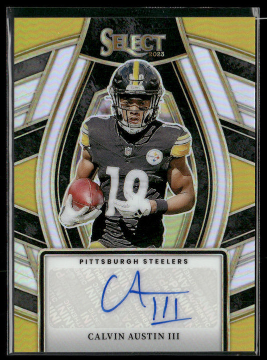 2023 Panini Select Calvin Austin III #SELS-CAU Silver Prizm Auto