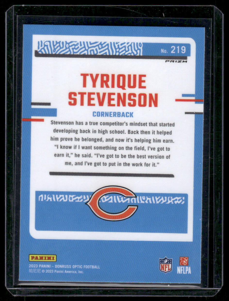 2023 Panini Optic Tyrique Stevenson #219 RC Rated Rookie