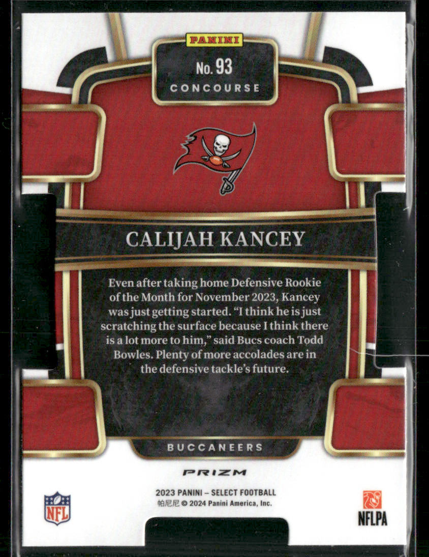 2023 Panini Select Calijah Kancey #93 RC