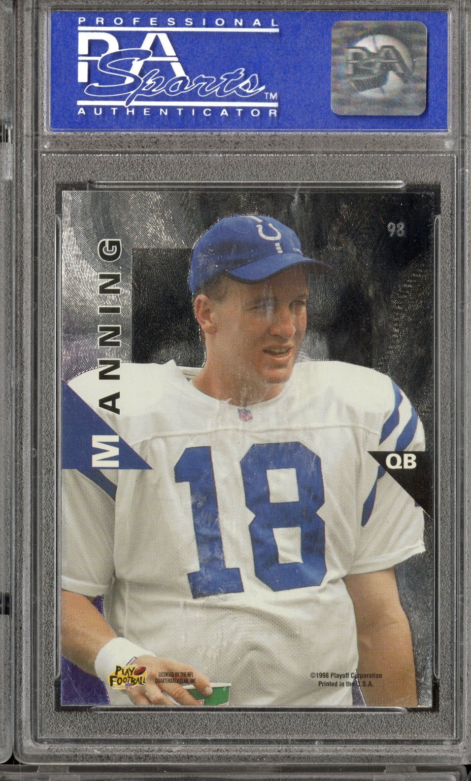 1998 Playoff Momentum Peyton Manning #98 (See Description) Rookie PSA 9