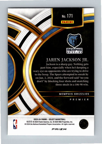 2023 Panini Select Jaren Jackson Jr. #171 Silver Prizm RC