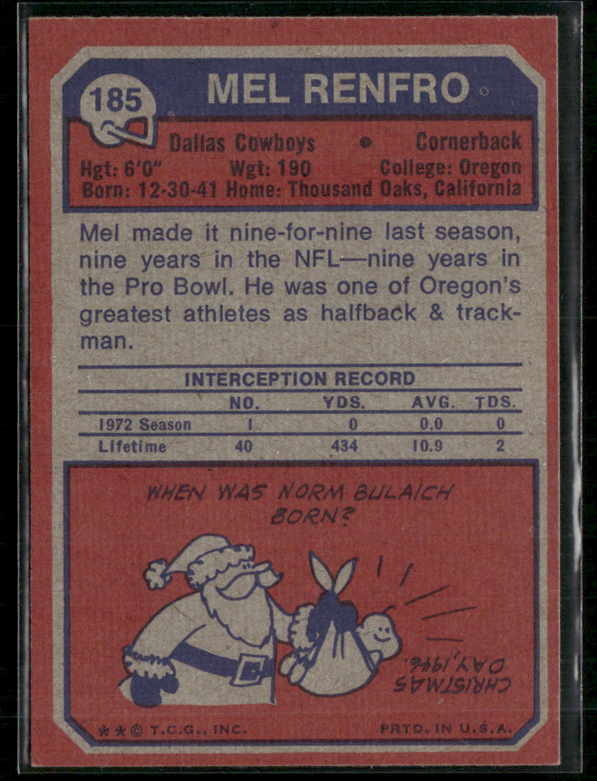 1973 Topps Mel Renfro #185