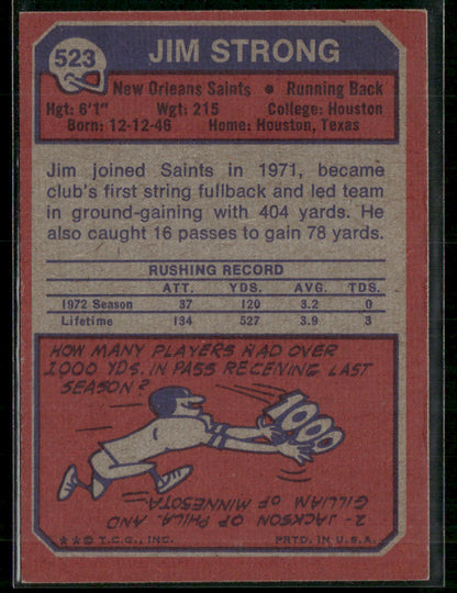 1973 Topps Jim Strong #523