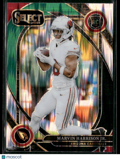 2024 Panini Select Marvin Harrison Jr. #219 Green Black Shock Prizm RC Rookie