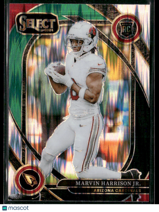 2024 Panini Select Marvin Harrison Jr. #219 Green Black Shock Prizm RC Rookie