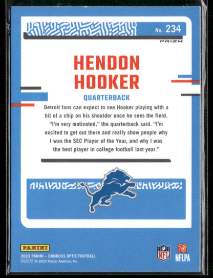 2023 Panini Hendon Hooker #234 Rated Rookie