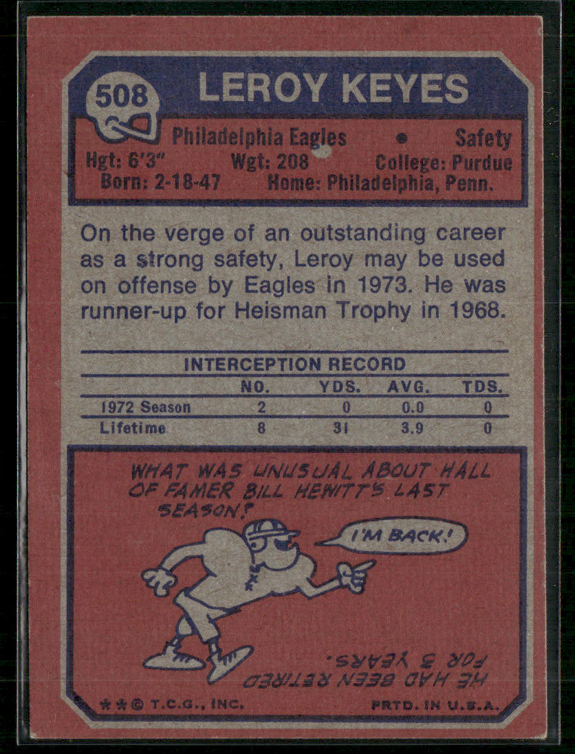 1973 Topps Leroy Keyes #508