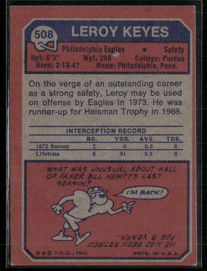 1973 Topps Leroy Keyes #508