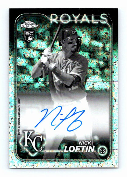 2024 Topps Chrome Nick Loftin #RA-NL Black and White Mini Diamond Rookie Auto