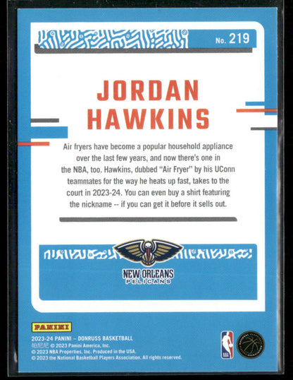 2023-24 Panini Donruss Jordan Hawkins #219 Red Diamond Rated Rookie