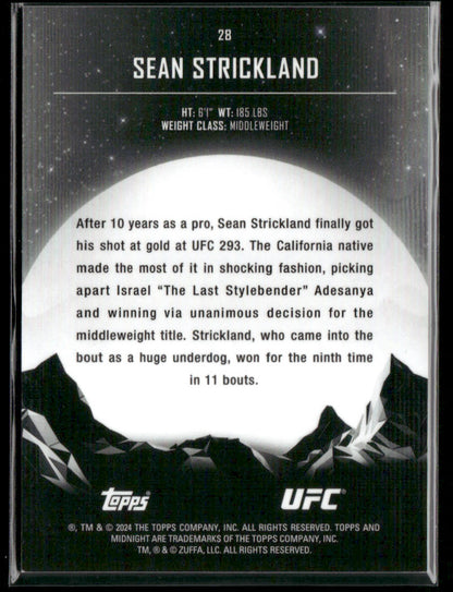 2024 Topps Midnight UFC Sean Strickland #28 106/125