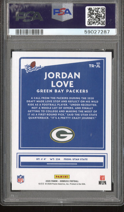 2020 Panini Donruss Jordan Love #TR-JL The Rookies PSA 10