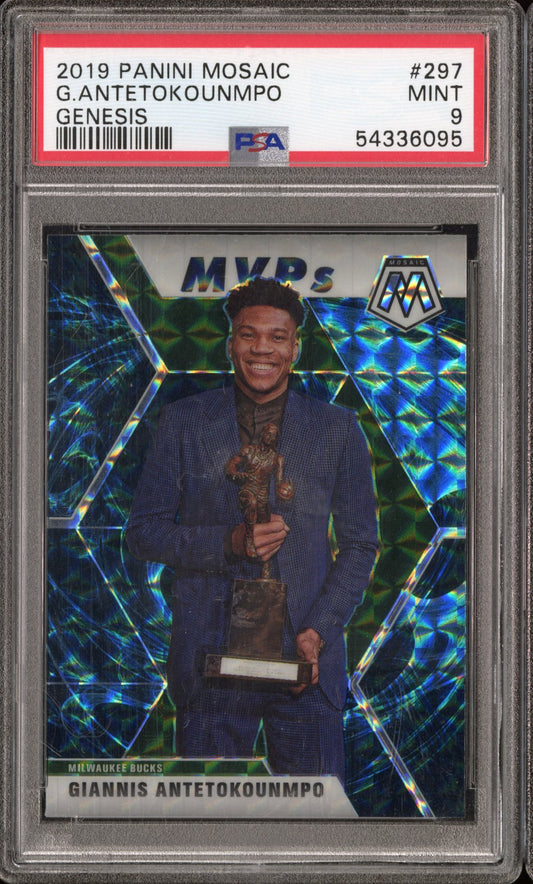 2019 Panini Mosaic Giannis Antetokounmpo #297 Genesis PSA 9