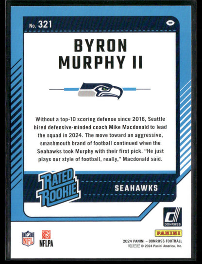 2024 Donruss Byron Murphy II #321 Rated Rookie