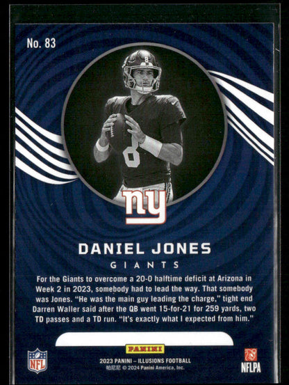 2024 Panini Illusions Daniel Jones #83 Sparkle Short Print