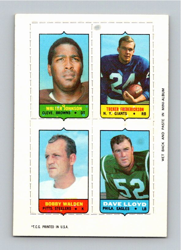 1969 Topps Lloyd Frederickson Johnson Walden Four-in-One Singles