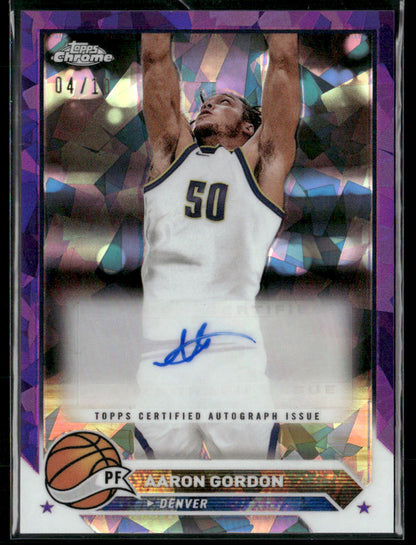 2024 Topps Chrome Sapphire Aaron Gordon #CG-AG Purple /10 Autograph