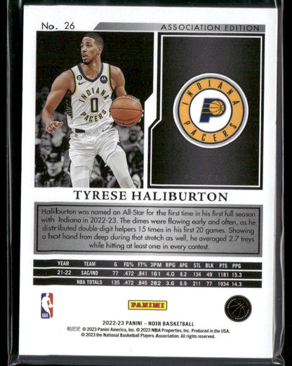 2022-23 Panini Noir Tyrese Haliburton #26 /99