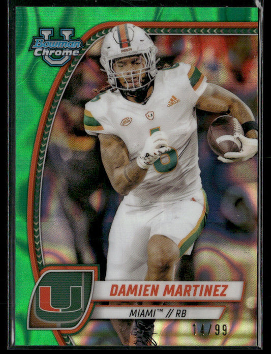 2024 Bowman Chrome University Damien Martinez #49 Green Lava 14/99