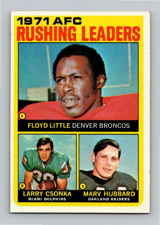 1972 Topps Marv Hubbard Larry Csonka Floyd Little #1