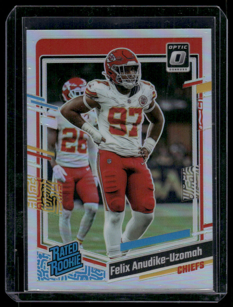 2023 Panini Donruss Optic Felix Anudike-Uzomah #256 Holo Prizm Rated Rookie