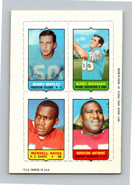 1969 Topps Noonan Maples Antwine Hayes Four-in-One Singles